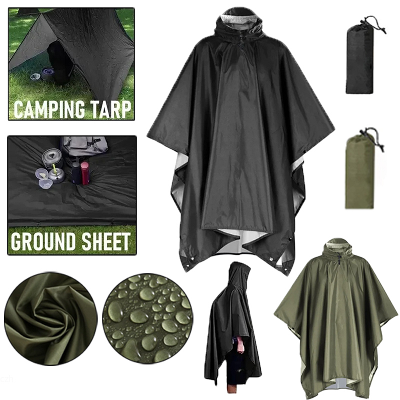 Fishing Rain Suit - Açık 3 In 1 Askeri Yağmurluk