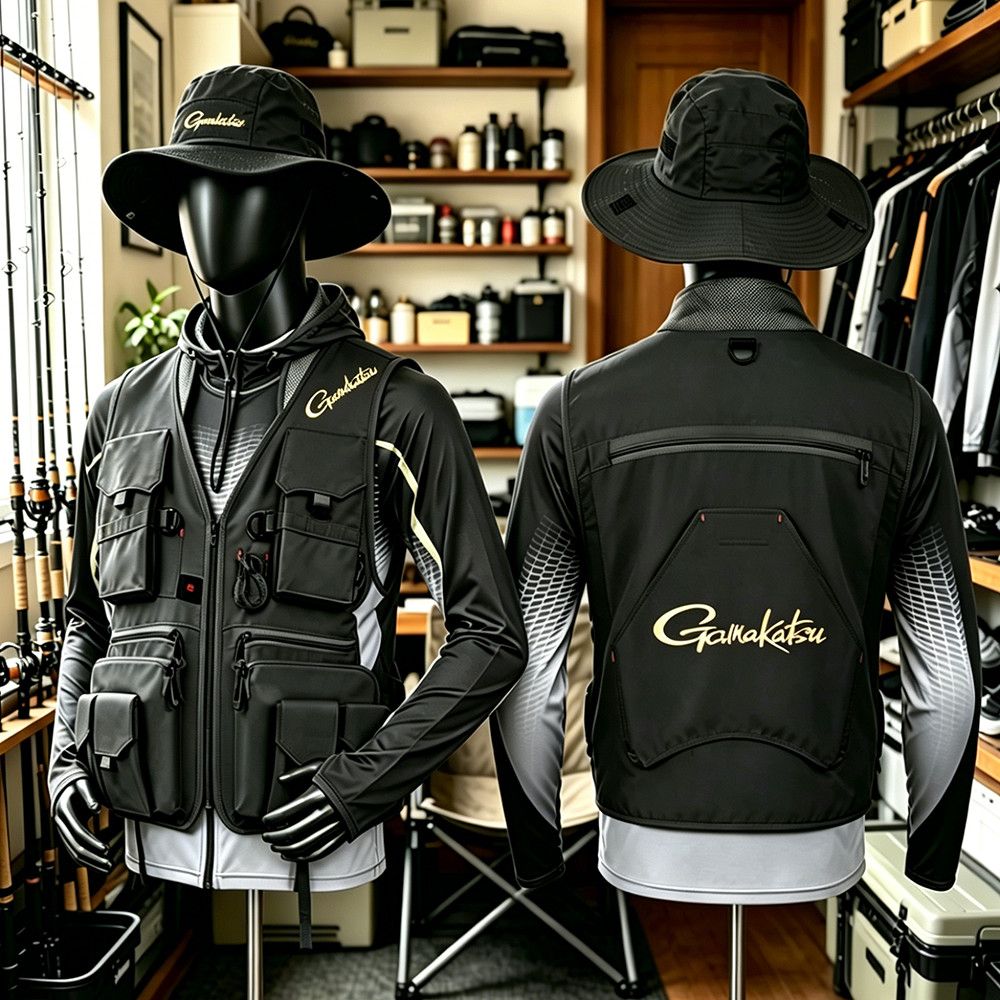 Fishing Vest - Gamakatsu Erkekler Çok Cepli Balıkçılık Yeleği