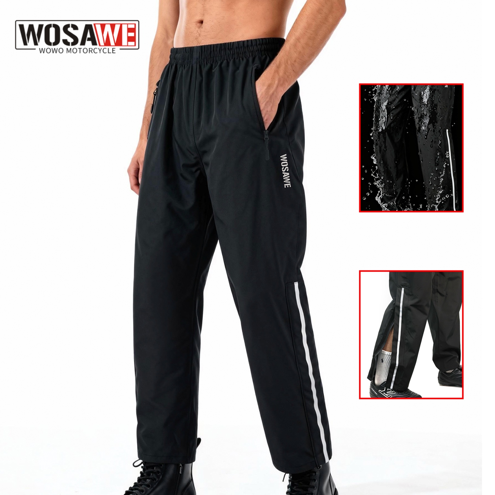 Fishing Pants Waterproof - WOSAWE Motosiklet Yağmur Geçirmez Tekli Pantolon