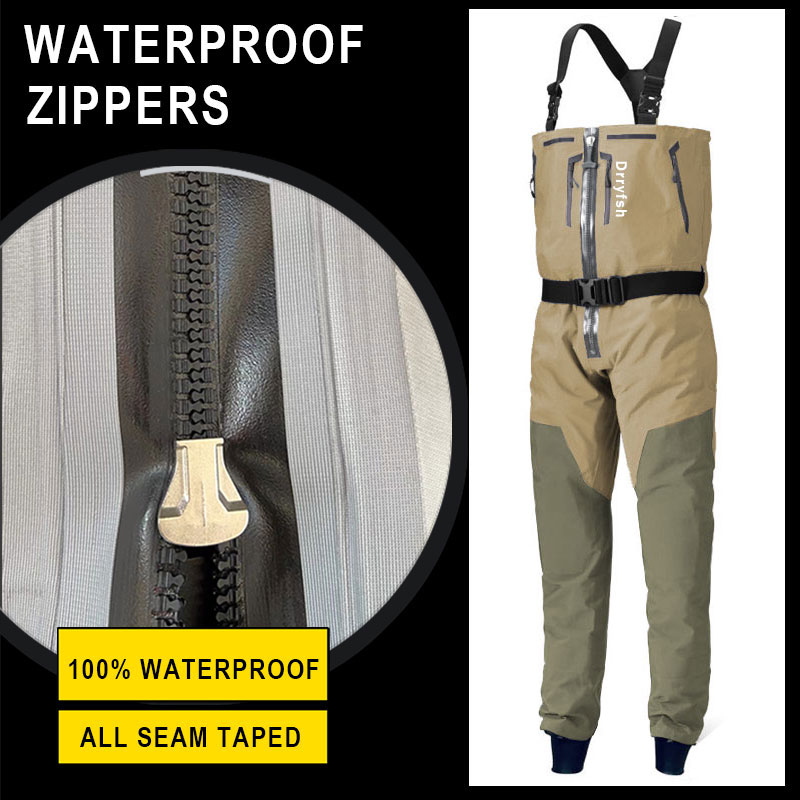 Fermuarlı su geçirmez Wader çi - Fishing Waders incelemesi ve fiyatı